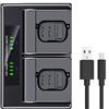 Digital Nc Caricabatterie da viaggio doppio USB per Leica BP-SCL7 - compatibile con Leica M11, M11-D, M11-P Camera BP-SCL7 batteria caricabatterie