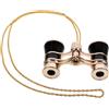 HOMSFOU Binocolo Mini Portatile con Catena in Ferro Nero per Attività Outdoor e Montagna, Design Elegante e Leggero per Concerti e Teatro