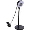 Syrisora Webcam con luce: webcam da 5 MP con luce di riempimento, messa a fuoco automatica, asta pieghevole, microfono integrato, progettata per 10, 7, Vista,