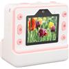 Xiuganpo Fotocamera a Stampa Istantanea con Doppio Obiettivo da 48 MP, Fotocamera con Zoom Digitale 16X con Schermo IPS da 2,4 Pollici, Funzione di Temporizzazione Flash, Giocattolo per