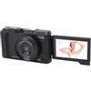 Annadue Camera Digitale 4K per Fotografia, Vlog Camara Compact 48MP con Schermata a Fogli Mobili a 180 °, Zoom Digitale 18x, Autofocus, Antigelli, Flash, Funzione Webcam (BLACK)