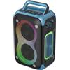 Vroomoto Altoparlante Wireless RGB Portatile Ad Alta Potenza da 60 W con Tracolla, Batteria da 8000 MAh, Suono Coinvolgente, per Casa/feste/all'aperto (Blu)