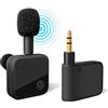 DIGNIFE Videocamera, Microfono lavalier wireless compatibile con microfono wireless for la riduzione del rumore video Ph for la registrazione(For camera)