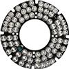 Othmro, pannello illuminatore IR a infrarossi, 1 pezzo, con piastra rotonda a 30°, per telecamere di sicurezza CCTV, 72 LED, 75mm 1PCS 60°
