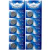 eunicell 10 x CR2032 Batteria a bottone al litio, 3V, 210 mAh (2 confezioni Blister con 5 Batterie) CR-2032, DL2032, ECR2032, L14, 5004LC, EA-2032C