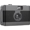 Generic Fotocamera a Pellicola da 35 Mm Stile Vintage con Flash Incorporato per la Fotografia retrò, Fotocamera a Pellicola Compatta per Appassionati Creativi (BLACK)