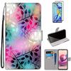MUTOUREN Cover per Samsung Galaxy A32 4G con Proteggi Schermo, Custodia a Portafoglio in Pelle Antiurto con Flip Cover Funzione di Supporto, Foglie colorate