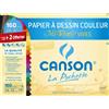 Canson 200002778 - Album da disegno carta colorata, 24 x 32 cm, colore: Multicolore