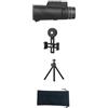 WESLNN Telescopio Monoculare Potente Con Zoom HD 80x100, Binocolo Portatile, Telescopio A Lungo Raggio, Treppiede For Caccia E Campeggio, Clip For Telefono(Black Set)