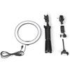 Sxhlseller Luce Ad Anello a LED per Fotocamera, Portatile, 10 Pollici, Dimmerabile, Lampada USB per Fotocamera con Treppiede, Set di Clip per Telefono