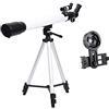 YangRy Telescope for Adults Beginners Kids,60Mm Aperture 700MmAstronomical Compact Refractor Telescope with Smartphone Adapter and Tripod Prism Lens Teles YangRy