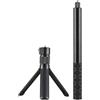 Camnoon Kit bastone selfie invisibile estensibile con impugnatura girevole treppiede in lega di alluminio vite da 1/4 di pollice lunghezza massima 120 cm/47,2 pollici sostituzione per Insta360 X4
