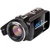 DMETE Videocamera 4K Streaming live for Vlog Obiettivo grandangolare Visione notturna 56MP Videocamera UHD Fotografia Registratore digitale Regalo per principianti(16GB SD Card,Only Camera)