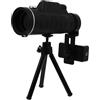 PRETYZOOM Monoculare Telefonico 40x60 Treppiede Estensibile e Clip per Cellulare, Telescopio Monocolo a Tubo Singolo Professionale Compatto per Fotografia e Osservazione Outdoor