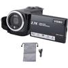 Depisuta Videocamera da 2.7K, 2.8 pollici 270 ° schermo di rotazione HD 50MP videocamera con luce di riempimento LED, Fotocamera multifunzione con zoom digitale 16X