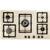 Elleci PGSP90151CS - Piano cottura a gas, 5 fuochi, 860x510 mm, colore Avena