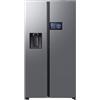 Samsung Frigorifero Side by Side Bespoke AI RS90F65EDT/EF con Dispenser Acqua/Ghiaccio Senza Allaccio, Wifi con AI Energy Mode, SpaceMax, 614 L, LxAxP: 91,2 x 178,4 x 72,6 cm, Inox