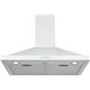 OVO OV-2007WH - Ventola di scarico a 3 velocità, montaggio a parete, 76,2 cm, pulsante, cucina, canalizzata e convertibile, stile camino piramidico, 450 CFM, acciaio inox bianco