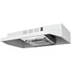 FIREGAS Cappa da cucina da 61 cm, 300 CFM, convertibile senza canalizzazione, in acciaio inox verniciato bianco, con luce LED da 2 watt e filtro, 2 velocità della ventola, installazione senza problemi