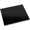 Wiggo WH-E675GC(B) Piano cottura in ceramica da incasso, 60 cm, 4 zone, controllo touch, vetro nero, 4 zone di cottura, risparmio energetico, design moderno, con funzione boost, accessori da incasso