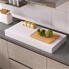 LLZJDDPLY Copri Piano Cottura, Copri Piano Induzione, Coperchio Piano Cottura A 3 Lati, per Fornelli a Gas o Elettrici per Roulotte(White,80x48x9.5cm/31x19x3.7in)