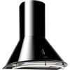 Klarstein Lumio Neo Cappa Aspirante Retró da cucina a parete in acciaio, 60 cm, capacità di aspirazione pari a 610m³/h, illuminazione alogena attivabile, Tre velocità di ventilazione, Nero