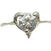 Empress Jewelry Anello da Donna in Argento 925 Cuore con 6 mm Cubic Zirconia R000896