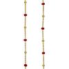 Moun Jewels Collana in argento placcato oro e smalto fucsia