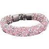 Le pietre di Laura Bracciale in cristalli rosa/argento e chiusura satinata