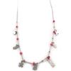 Moun Jewels Collana con smalto rosa fucsia e mini charm love