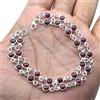 Kanika Jewelry Trove AAA Quality Mozambique Garnet Gemstone 925 sterling Silver Bracelet, Braccialetti d'argento per regalo delle donne