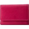 B. Italian Leather Portafoglio piccolo in Pelle per Donna | Vera Pelle Made in Italy | Colore Fucsia