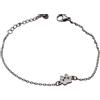 Generico Bracciale Minimal zampine - Bracciale mini zampine - Bracciale impronte (Argento, Una zampa)