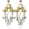 Granrouto Orecchini Donna Argento 925 Boho Handmade Originale Pendenti Gioielli con Lunghi Threader Perle Orecchini per Ragazza Anallergici Ideale Regalo per Donna Bambina