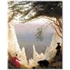Arredi Murali Quadro "Le Bianche Scogliere di Rügen" - Stampa su Tela di Caspar David Friedrich - Quadro Romantico Paesaggio Mare e Natura - Decorazione Parete Soggiorno Camera Studio - Made in Italy