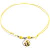 Generic Collana Piccolo Principe e volpe disegno a colori - collana girocollo con cordino cerato giallo