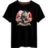 Magmatic - Maglietta Creatura Fantastica per Uomo Unisex, Collezione Ecarlate T Shirt Nera Premium 100% Cotone, Regalo yōkai Giapponese, Regalo di Natale Uomo Fan della Cultura Giapponese