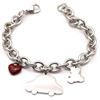 Generic Bracciale Nascita in acciaio con ciondoli da personallizzare