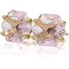 ANEMONE JEWELRY Anemone Gioielli Borchie Quarzo Rosa Lustro - Orecchini di Cristallo Lussuoso per Donne - Gioielli Moda Fatti a Mano, Gioielli Sposa, Orecchini per Tutti i Giorni - con Kit Regalo