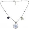 Handmade Collana Girocollo in Acciaio per Maestra con Frase e Charms | Ciondolo in Acciaio con Frase Fatto a Mano con Resina Colata, Charm Cuore Fatto a Mano, Charm Bimbi in Acciaio