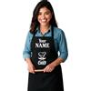 Susana Escribano Grembiule da Chef Personalizzato per Uomo e Donna - Nero Unisex - Personalizzabile con Nome o Frase - Leggero, Comodo e Resistente - Regalo Originale per Amanti della Cucina (modello 2)