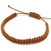 ParticolarModa Bracciale dell'amicizia in corda nylon piatto regolabile Marrone chiaro