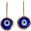 Handmade Orecchini in vetro di Murano blu, ottone, orecchini italiani, minimal chic