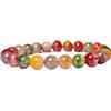 LKBEADS quarzo naturale da giardino e pietra preziosa lodolite 8 mm | forma rotonda, pietra dal taglio liscio | 7 pollici | gemma multicolore | braccialetto elastico energetico | LSB_01321