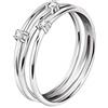 Bluespirit Anello da donna, Collezione ESSENTIAL, in Argento 925 rodiato, Zirconi - P.25R203000714