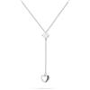 Sakrami Collana con Cuore Pendente e Punto Luce in Argento 925 - Gioiello Elegante Donna, Ragazza - Idea Regalo per Compleanno, Comunione, Natale, San Valentino + Confezione Regalo Personalizzata