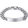 GoldChic Jewelry Bracciale Uomo Personalizzato con ID In Acciaio Inossidabile, Catena Uomo Cubana Miami Con Targhetta Da 19 Cm Bracciale Acciaio Uomo a Catena Cubana con Targhetta