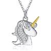Jrêveinfini Unicorno Collana Bambina Donna Argento 925 con Portagioie Regalo, Idee Regalo Donna Compleanno Bambina Mamma Regolabile 40 + 5 cm