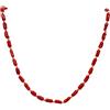 sicilia bedda - Collana Unisex in Corallo Rosso del Mediterraneo - Prodotto Realizzato interamente a mano. (COL01, 50)