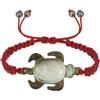 Schmuck Les Poulettes LES POULETTES BIJOUX - Bracciale Tartaruga in Madreperla Grigia con Maglie Intrecciate - Rosso